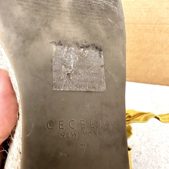 Cecelia Wedge Sandals Lily Platform Open Toe Wrap Around Ankle Strap Yellow 7 - Picture 7 of 7